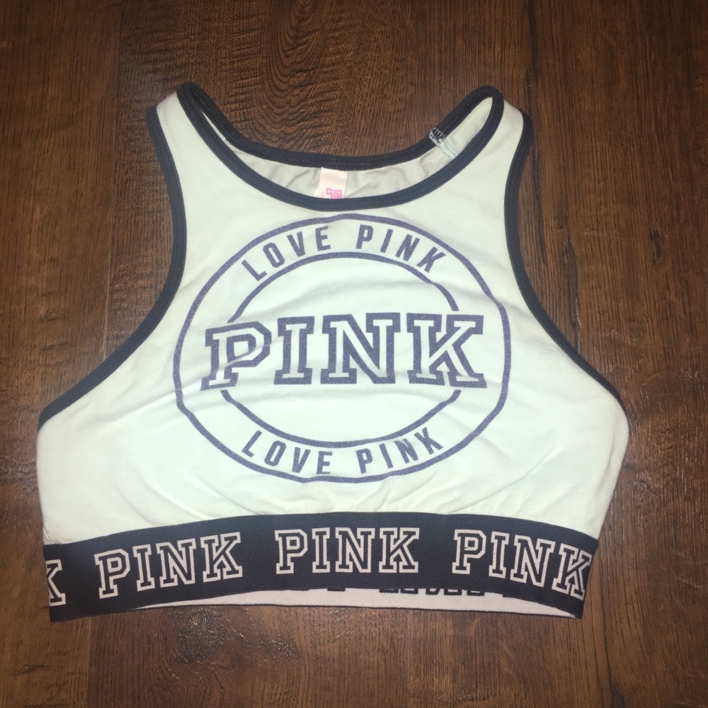 Pink Victoria’s Secret sports bra
